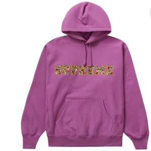 Supreme Purple Jewel Logo Hoodie